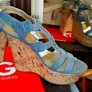 Guess cork wedges